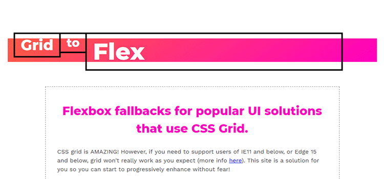 ทรัพยากร CSS Free Grid to Flex