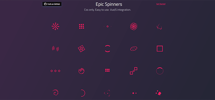 ทรัพยากร CSS ฟรี Epic Spinners