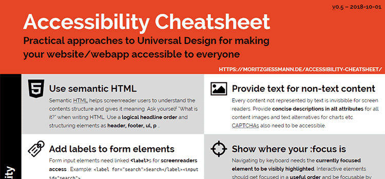 Cheatsheet Aksesibilitas