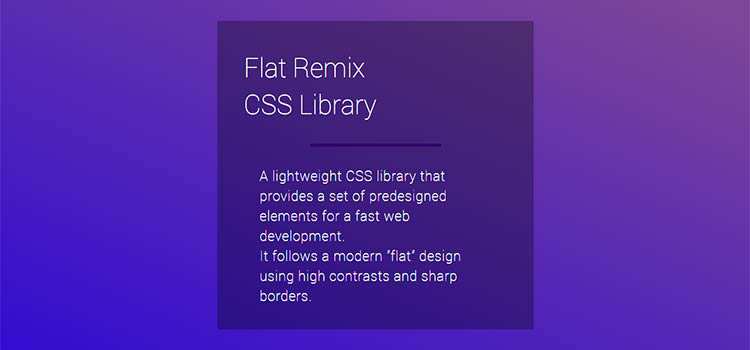 CSS Kaynakları Ücretsiz Flat Remix CSS Kitaplığı