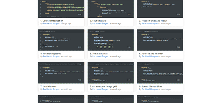 ทรัพยากร CSS ฟรี เรียนรู้ CSS Grid ฟรี