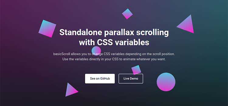 ทรัพยากร CSS ฟรี basicScroll