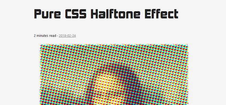 Sumber Daya CSS, Efek Halftone CSS Murni Gratis