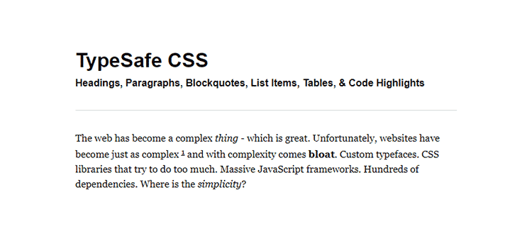 TypeSafe CSS