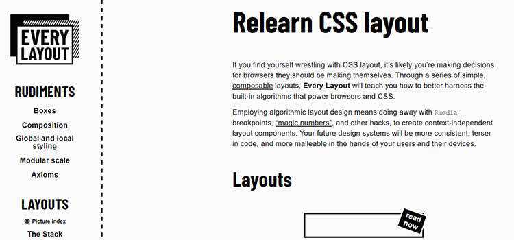 Impara di nuovo il layout CSS