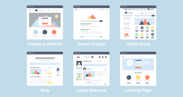 types de mises en page de conception Web