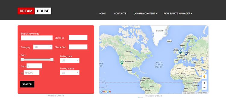 Dream House real estate bootstrap plantilla joomla gratuita