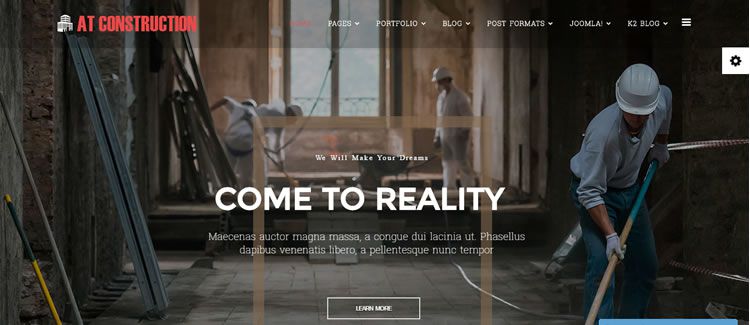 AT Konstruksi arsitektur desain interior template joomla gratis