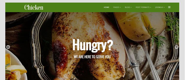 Chicken Helix3 Framework ฟรีเทมเพลต joomla