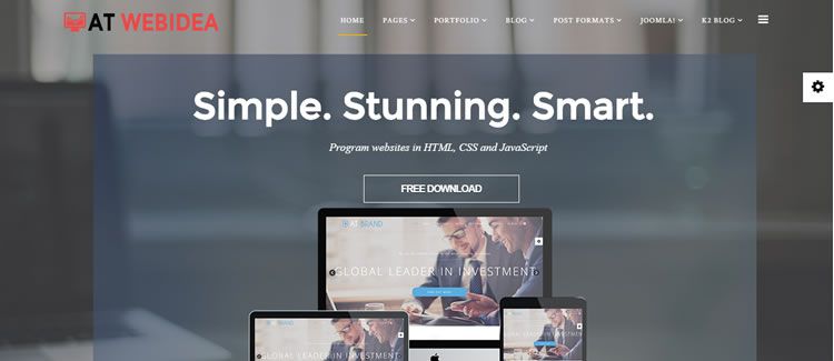 AT Web Idea design studio portfolio template joomla gratis