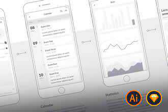 Kit wireframe mobile