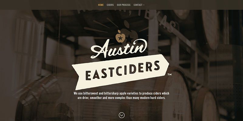 Austin Eastciders 手繪排版網頁設計趨勢