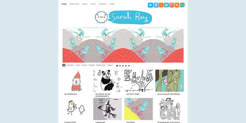 Tren desain web tipografi yang digambar tangan Sarah Ray