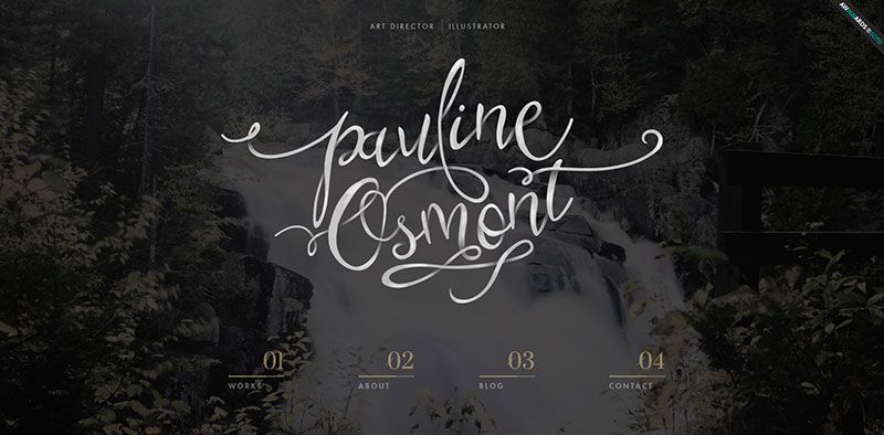 Tren desain web tipografi yang digambar tangan Pauline Osmont