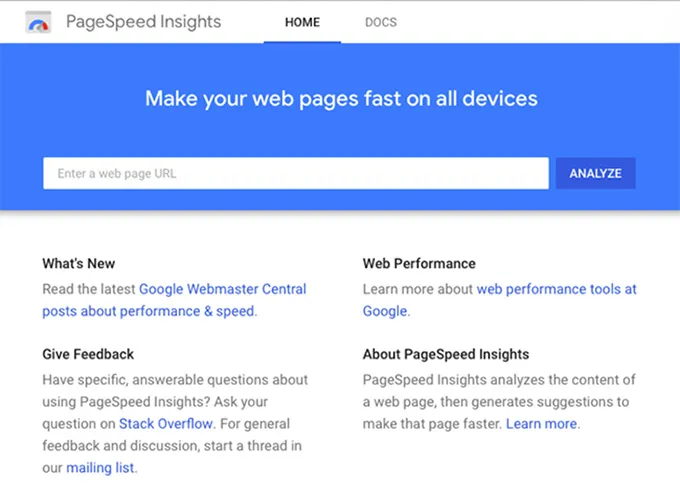 Page Speed Insights