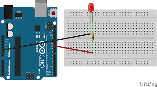 Blinking LED schematic