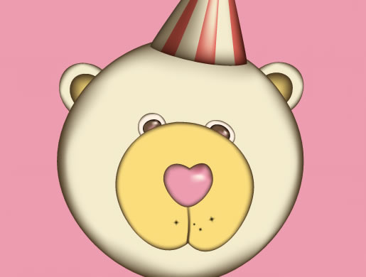 Teddy Bear Rasa Retro yang Lucu dengan Gradient Mesh Tool