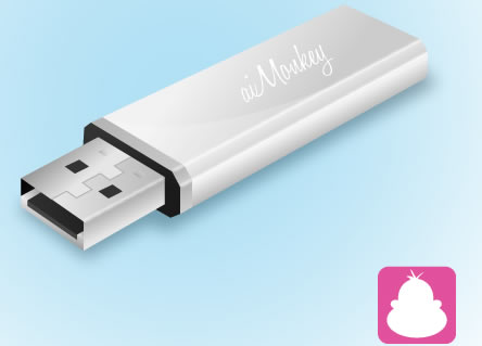 Cara menggambar USB Flash Drive