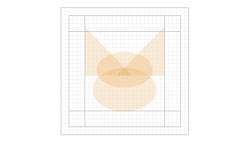 Formas geométricas básicas del icono corgi.