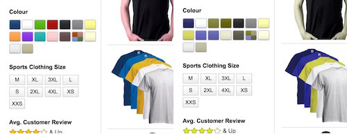 Selector de color de Amazon