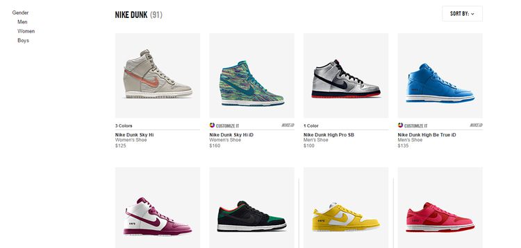 nike sb dunk ecommerce produktfotos