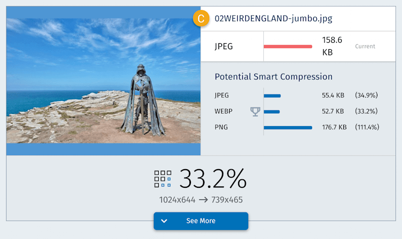 Zrzut ekranu indywidualnego raportu dotyczącego obrazu