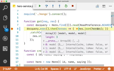 Setel breakpoint kolom untuk dipecah di dalam satu baris kode.