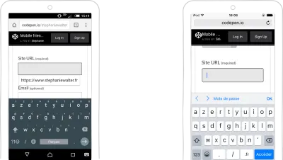 ประเภทอินพุต=แป้นพิมพ์ URL บน Android และ iOS