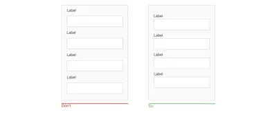 Ein Label und sein Feld sollten visuell gruppiert werden, damit Benutzer verstehen können, welches Label zu welchem ​​Feld gehört.