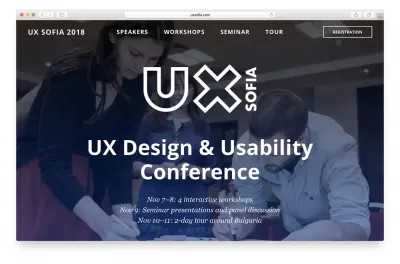 UX Sofia 2018 首页