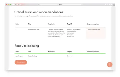 Tilda Webmaster Dashboard，一个 SEO 工具。