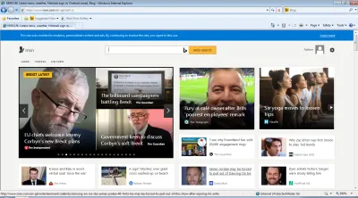 Скриншот домашней страницы MSN выглядит хорошо