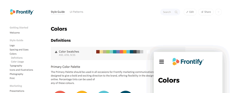Frontify 스타일 가이드