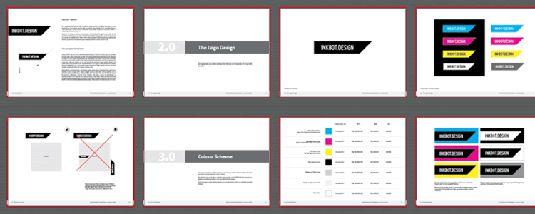 Modèle de directives de marque illustrateur ai