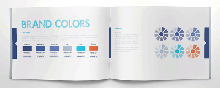 Brandbooks Darmowy szablon wytycznych dotyczących marki ai indesign