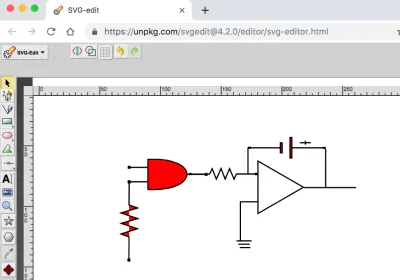 SVG'de animasyon için hazır elektrik şeması.