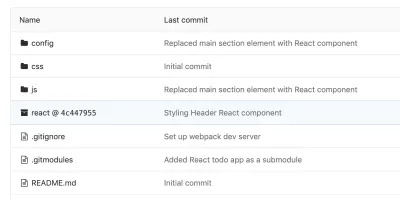 React TodoMVC добавлен как подмодуль git в приложение jQuery TodoMVC