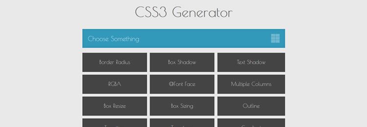 CSS3 Generator - Petite application minuscule basée sur le Web