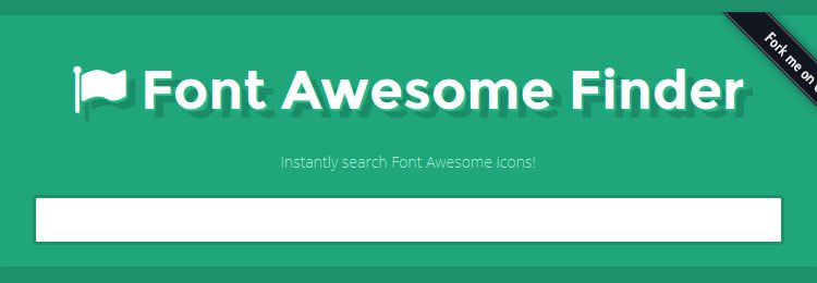 FontAwesome Finder - Petite petite application basée sur le Web