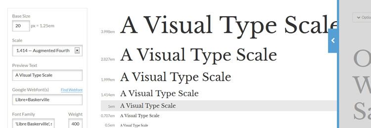 Type Scale - Webbasierte kleine winzige App