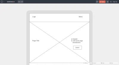 Wireframe.cc wireframe pentru aspectul paginii mobile