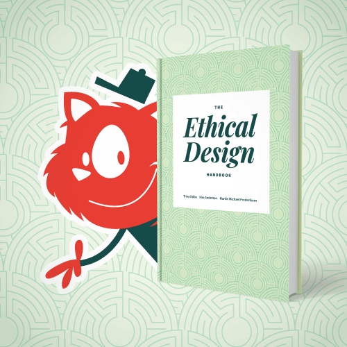 Topple the Cat presenta la portada del libro The Ethical Design Handbook