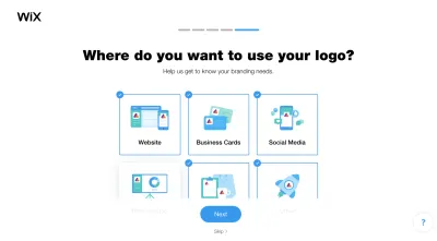 Анкета Wix Logo Maker - размещение логотипа