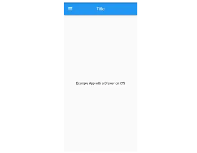 imagen de una aplicación de iOS que muestra dónde aparece el título de la barra de la aplicación en las aplicaciones Flutter iOS Material