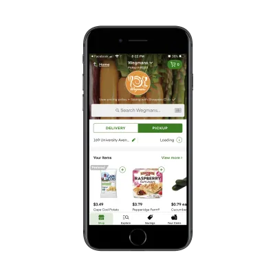 Мобильное приложение Instacart — покупки с Wegmans