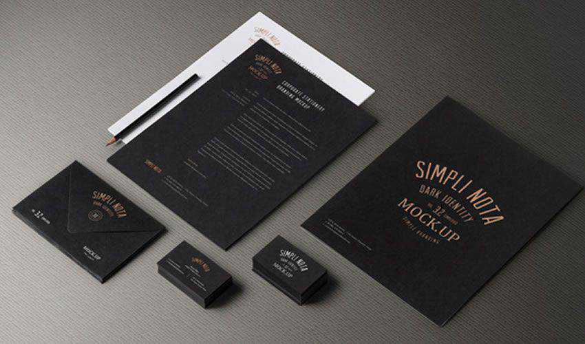 Mockup di branding della cancelleria Vol 3-2 PSD Photoshop gratuito