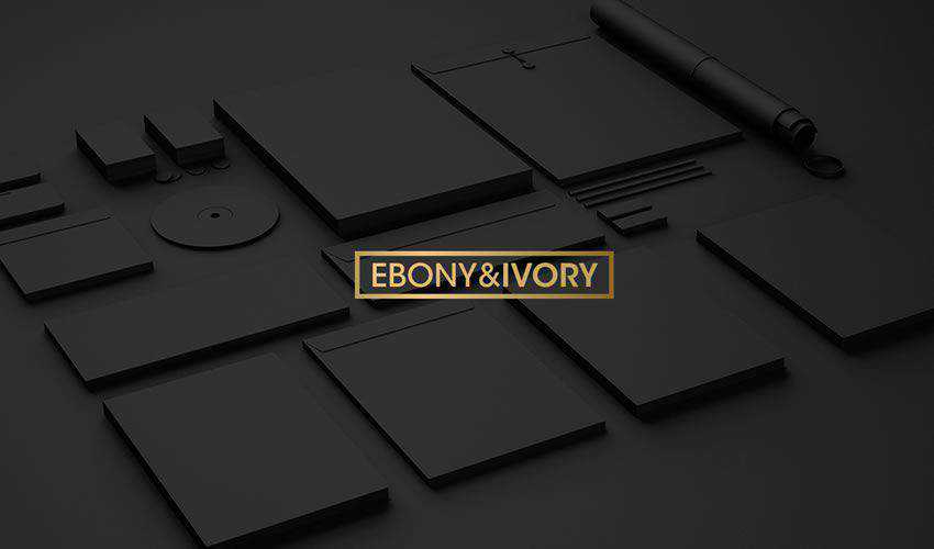 Ebony Ivory Identity Mockup แม่แบบ PSD Photoshop ฟรี