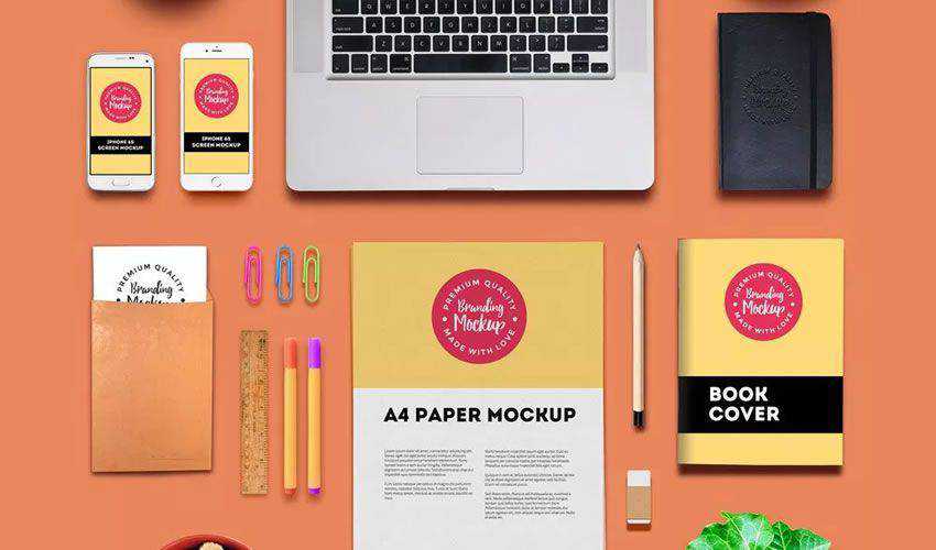 Templat Mockup Merek dan Identitas PSD Photoshop Gratis