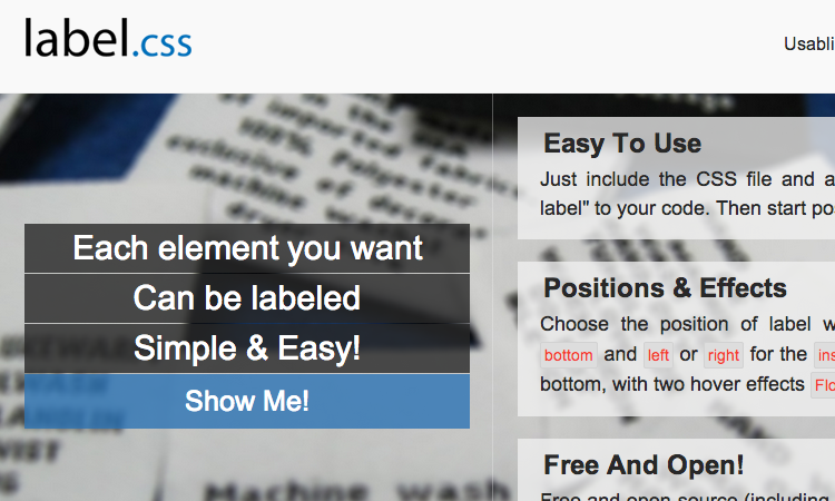 label.css ярлыки изображений с открытым исходным кодом CSS