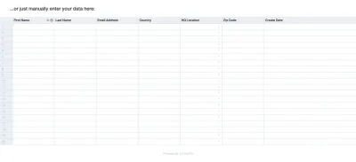 Importatorul de date Flatfile include instrument pentru foi de calcul pentru introducerea manuală a datelor